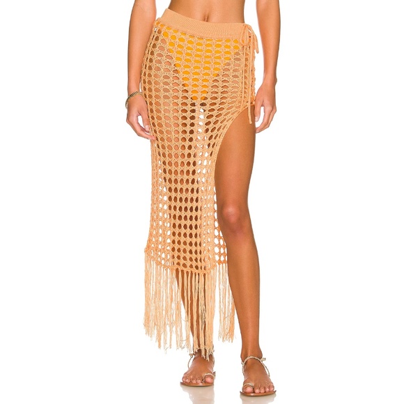 Lovers + Friends - Stellar Skirt | Knit/Crochet | Tangerine | Size XL | NWT/NEW - Picture 1 of 8